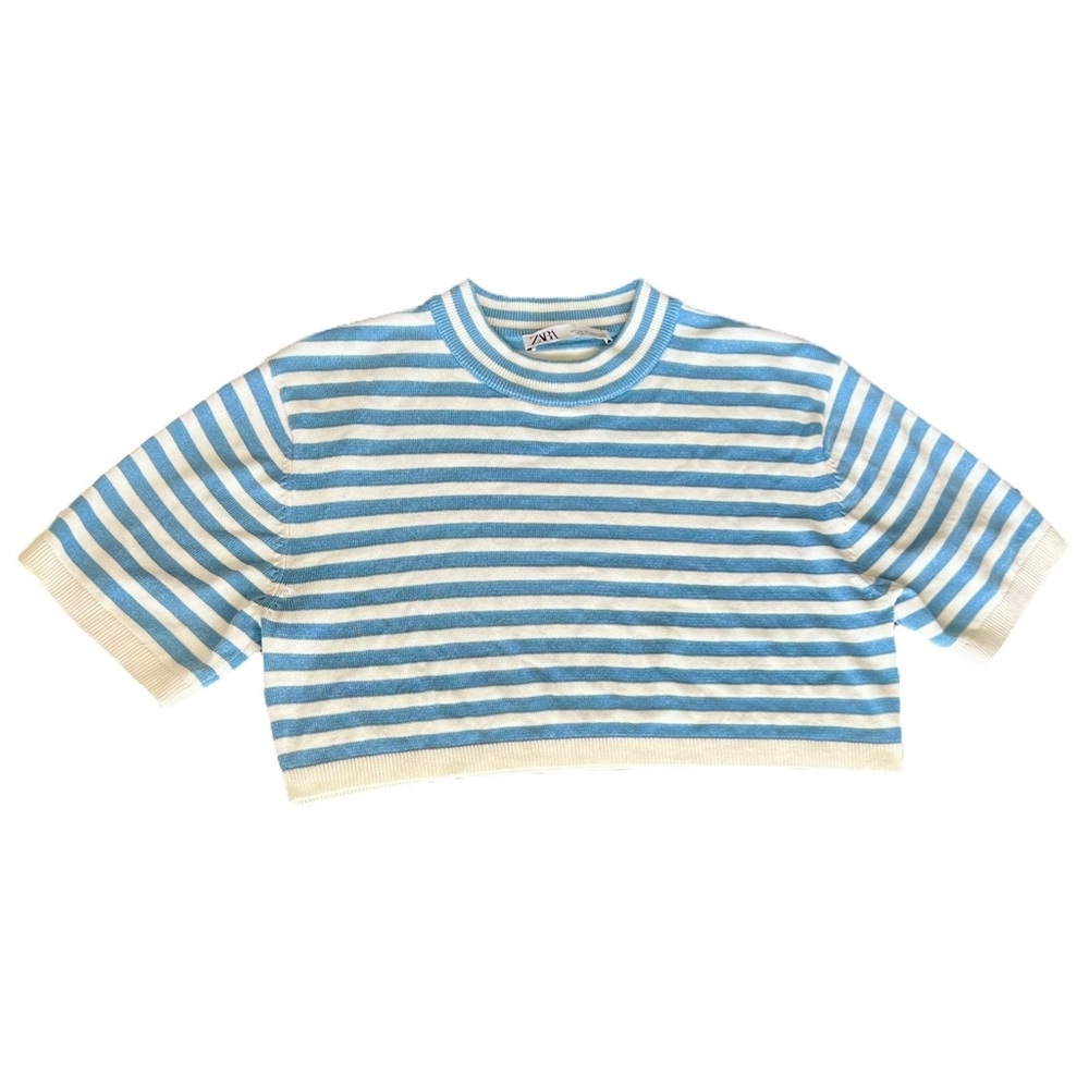 Zara • NWOT Striped Crop Top